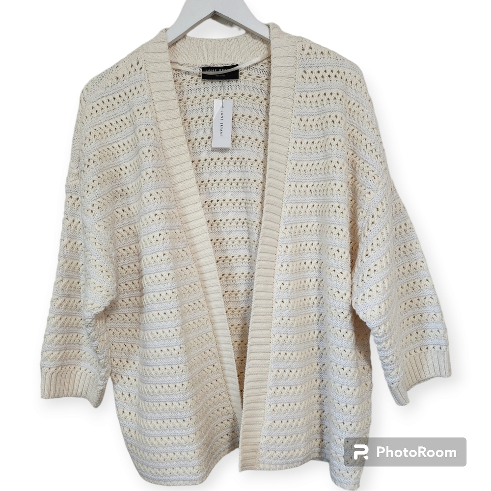 Lane Bryant Cable Knit Cardigan Sweater size 22/24